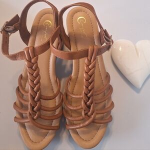 Source Unknown Braided Tan Women's Sandals
